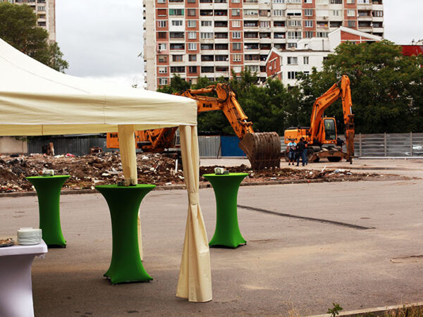 Кетъринг оборудване под наем за „Първа копка“на строителен обект 20.06.2014г.