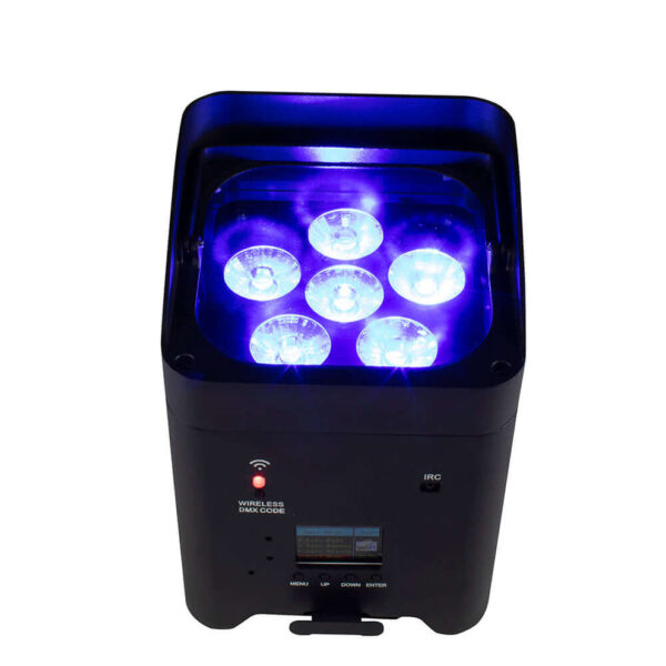 Wireless Battery LED Uplight Par Light 6x18W 6in1 RGBAW+UV